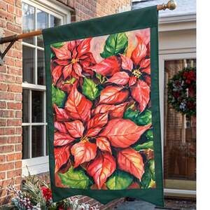 Evergreen Flags Poinsettia Outdoor Flag in Package 29" x 43" NEW